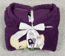 Disney Winnie the Pooh Plush Pajama Set Women's XL 16-18 Purple Long Sleeve NEW