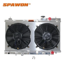 2051 Aluminum Radiator + Fan Shroud For Honda CRV 2.0 L4 1997-2001 AT SPAWON