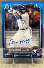 Charles McAdoo 2025 Bowman Chrome Prospects 1st Bowman True Blue Auto /150