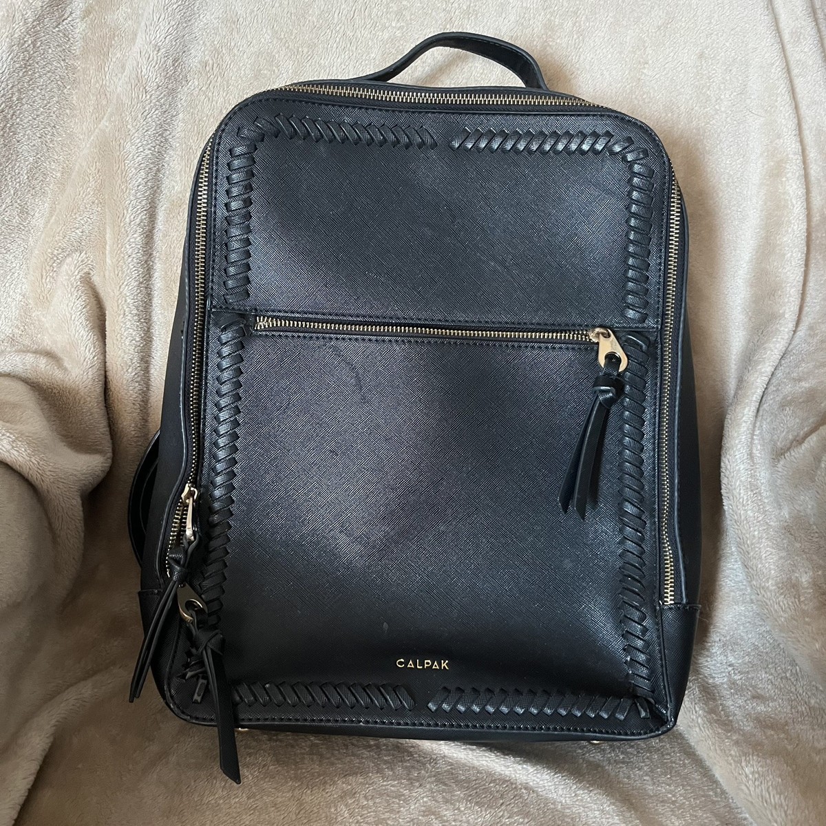 CALPAK Black Laptop Backpack with Gold Hardware Calpak Kaya Backpack black | Mercari main image 2
