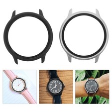 2pcs Clear Watch Screen Guard Case Covers PC Full Coverage Watch