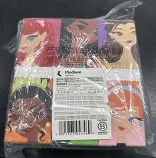Disney Princess Bombas Socks 6 Pairs Women Medium US 8-10.5 Calf Crew Gift Box