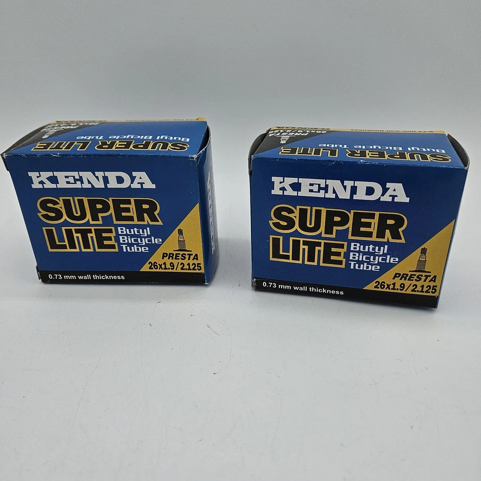 INLINE 2-PACK Kenda Super Lite Bicycle Tire Inner Tube, 26 x 1.9-2.125", Presta Valve
