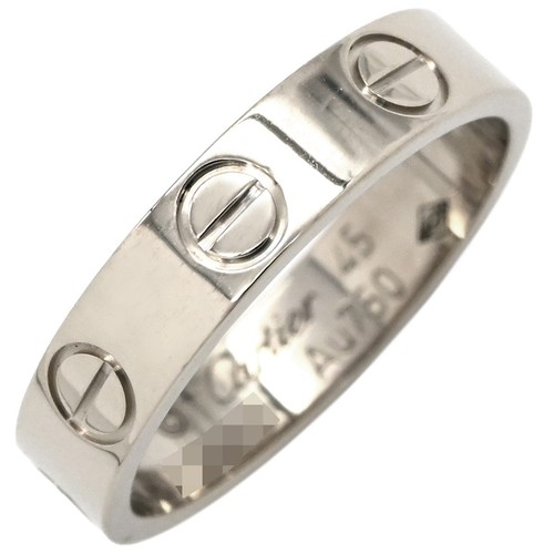Cartier Ring Love Ring Small Model Silver 45 LOVE Ring White Gold Au750 ...