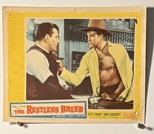 Original Western Lobby Card THE RESTLESS BREED Scott Brady, Anne Bancroft