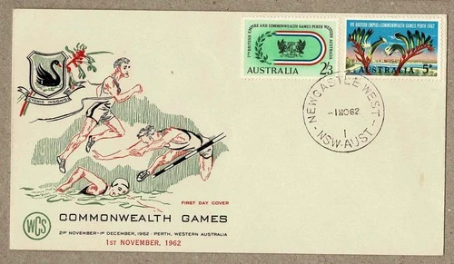 Australia 1962 WCS Wesley Perth Commonwealth Games FDC Cover Unsealed Unaddresse