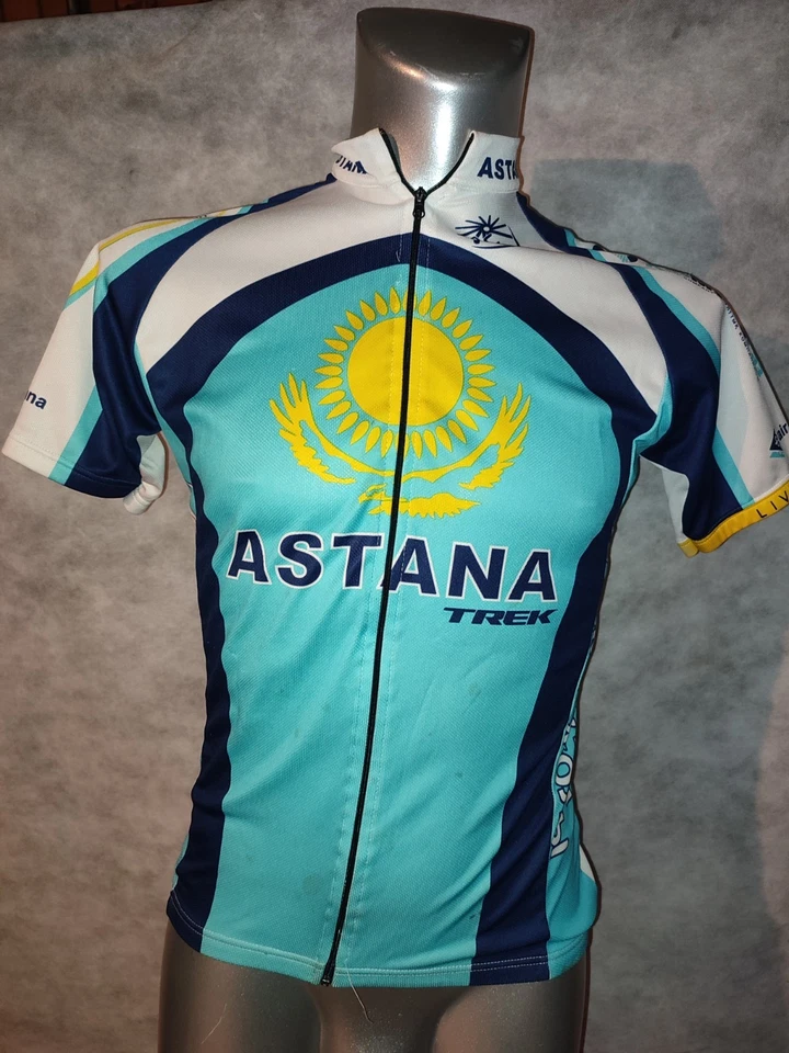MAILLOT VELO BONTRAGER  EQUIPE ASTANA TREK  VINTAGE TAILLE S TOUR DE FRANCE - Photo 1/4