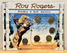 Vintage 1997 Roy Rogers Arrow Catch Sample Proof Display Lunch Box Tokens Coins