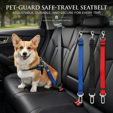 3 Pcs Dog Seat Belt 3 Colors Dog Car Harness Adjustable Dog Safety Seat Belt