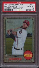 2017 Topps Heritage 427 Bryce Harper Chrome Refractor #568 PSA 10 Gem Mint Pop 7