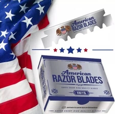 The Shave Factory American Razor Blades Single Edge Barber Blades 100 Blade Pack