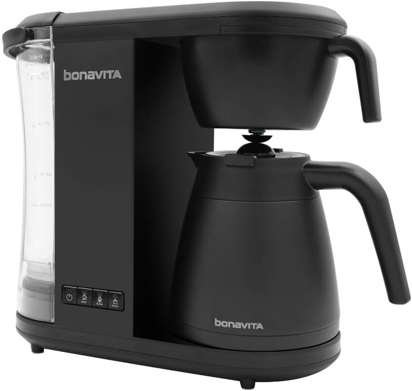 SCA Certified 8-Cup Coffee Brewer with Thermal Carafe - Matte Black