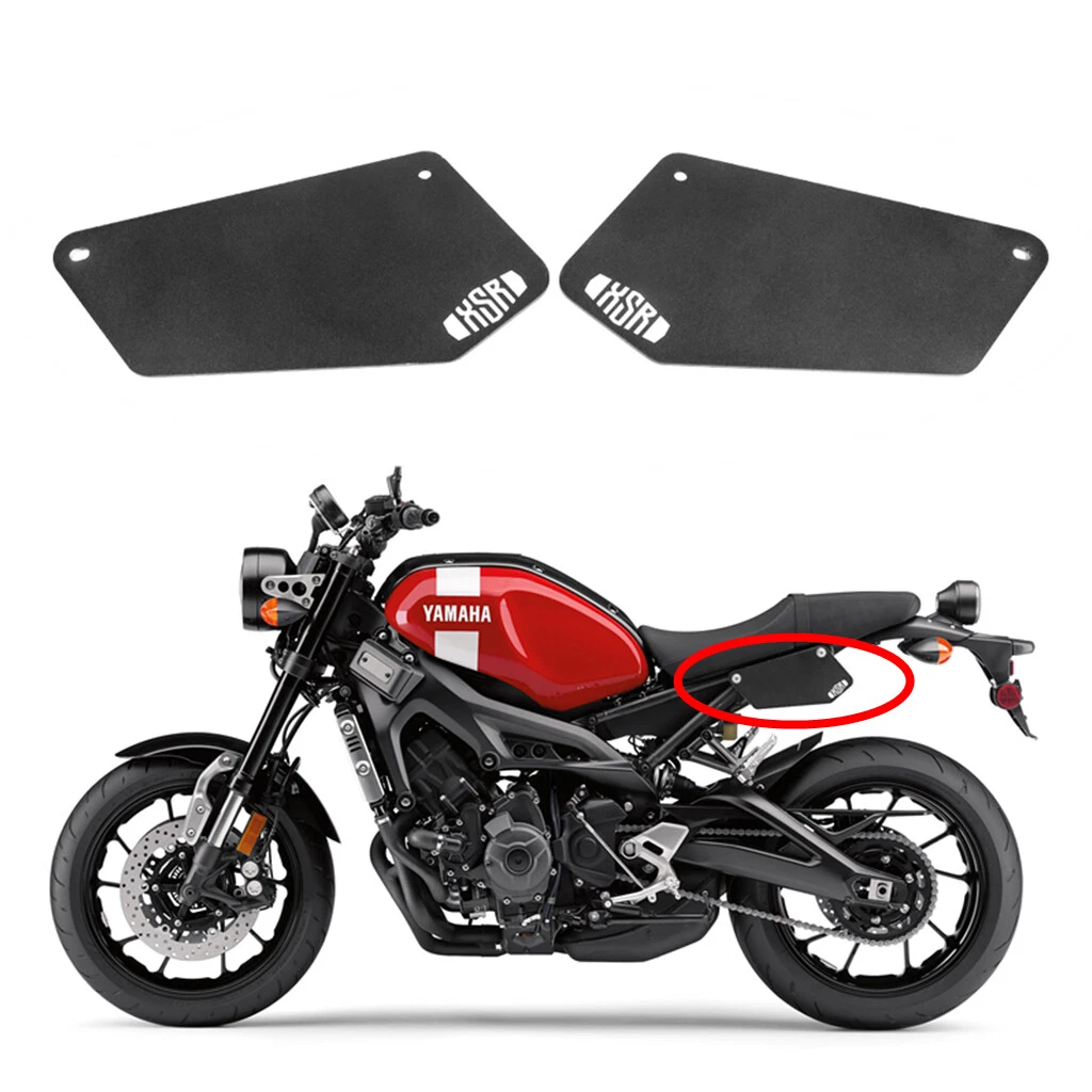 Stainless Steel XSR900 Number Plates Side panel Plates Black for