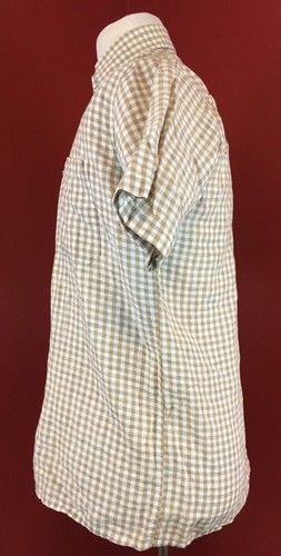 KC Koutons Collezioni Linen Cotton Blend Plaid Shirt Mens size 40 - 第 3/6 張圖片