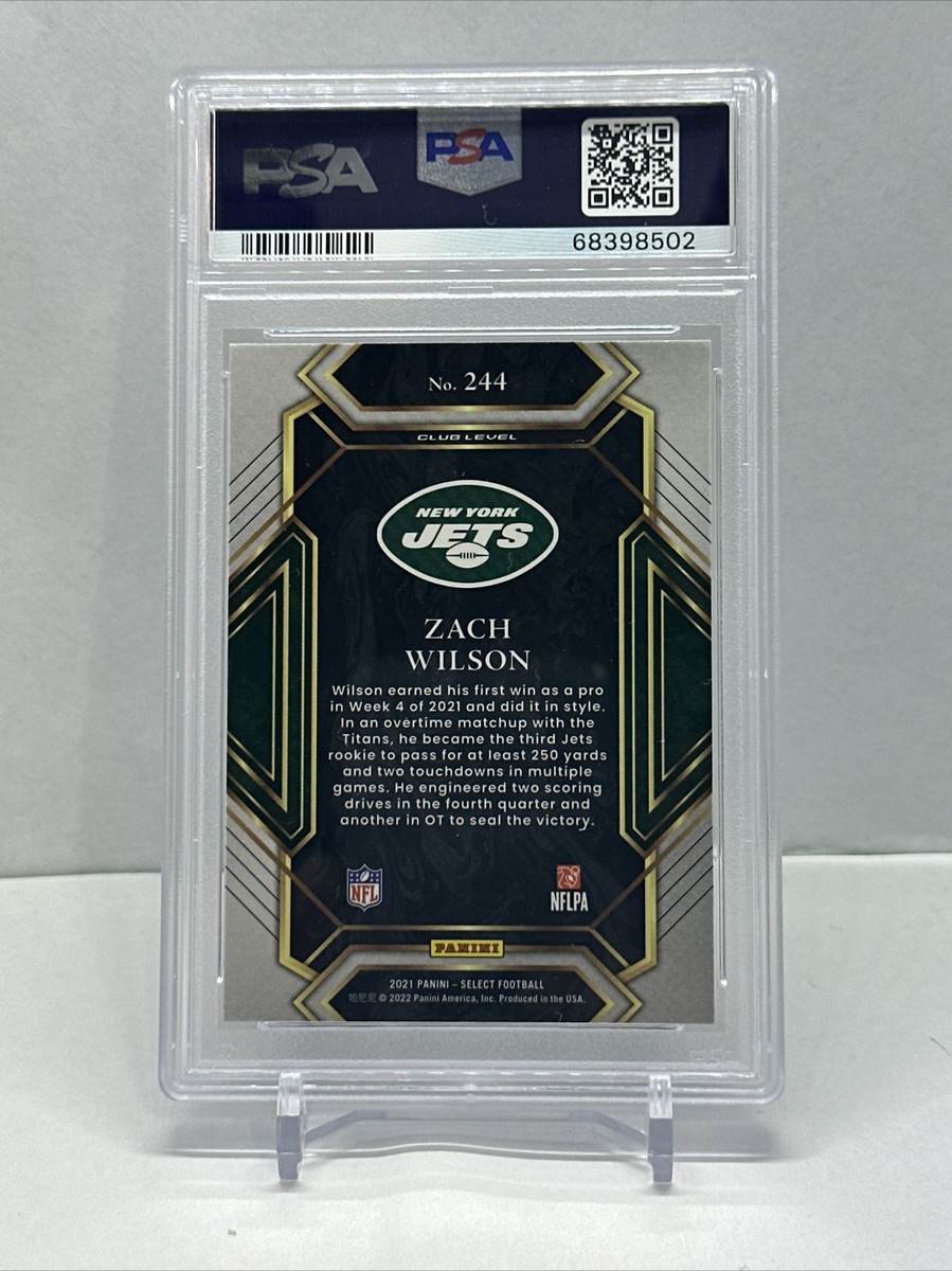 2021 Panini Select Zach Wilson RC #244 Club Level PSA 10 Gem Mint