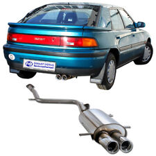 Sportauspuff Racinganlage ab Kat. 2x80 Absorber für Mazda 323 F BG Bj. 89-94