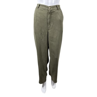 NWOT Treasure & Bond Flat Front Straight Leg Pants in Olive Kalamata Size 6