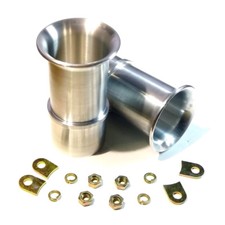 Trumpets 50mm 2 Weber 40 Dcoe Slide In Velocity Stacks 2pcs Alloy Air Horns