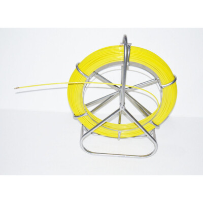 Fish Tape Fiberglass 6MM 425FT Reel Wire Cable Duct Rodder Fishtape Puller