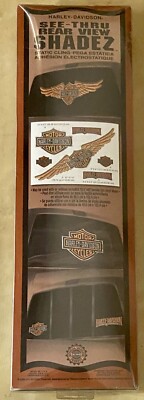 Authentic Harley Davidson See-Through Rear View Shadez by Chroma Graphics Rare!