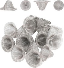 40 Pieces Pipe Screens,1/2 Inch Stainless Steel Bowl Screens Filters Conical