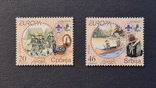 SERBIA 2007 VF MNH SET SCOUTS EUROPA CEPT CANOE