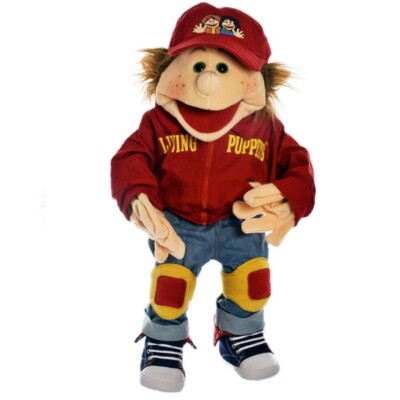 LIVING PUPPETS HANDPUPPE JUNGE LUTZI DER SKATER 65 cm NEU