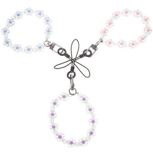 3 Pcs Crystal Bead Lanyard Wrist Strap Beads for Phones Beaded Bracelet - 第 1/12 張圖片