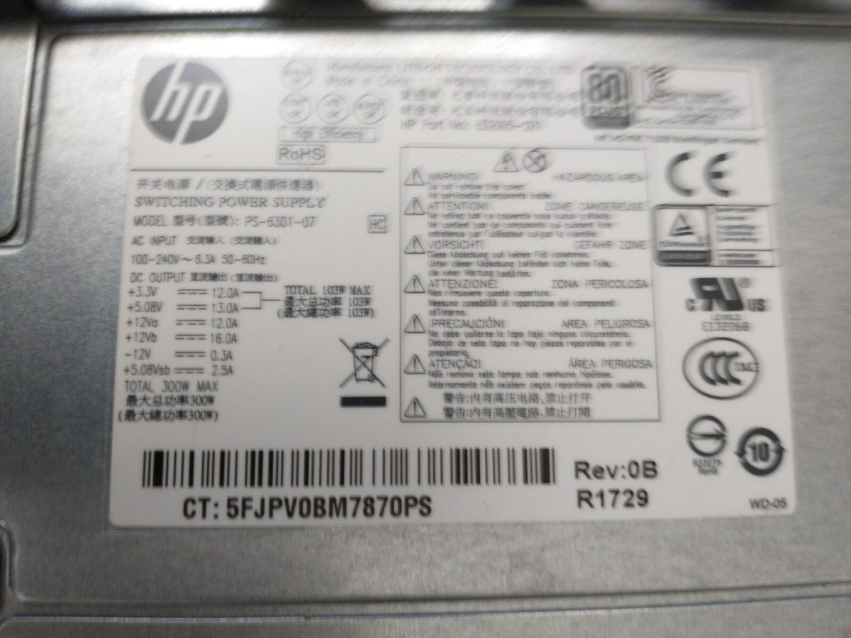HP Pavilion Power 580-023w Gaming Tower Intel Core i5-7400 NVIDIA