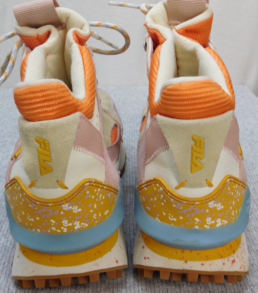 Fila Womens Renno Multi Trekking Suede Lifestyle Sneakers Shoes Orange Size 8.5 - Image 4 of 4