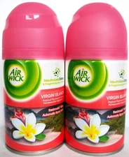 AIR WICK Freshmatic Ultra VIRGIN ISLANDS Automatic Spray Refill,  NEW x 2