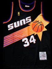 Charles Barkley Jersey #34 Phoenix Suns Throwback Jersey Men's Black