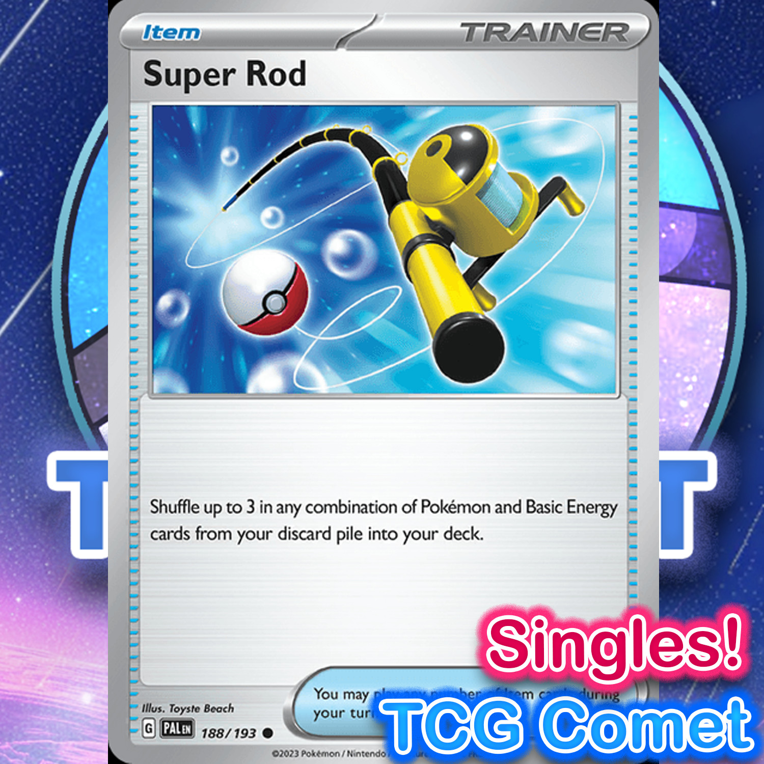 Super Rod (188/193) SV02: Paldea Evolved (PAL) - Pokemon TCG