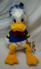 Walt Disney Store CLASSIC DONALD DUCK 10" BEAN BAG STUFFED ANIMAL TOY NEW