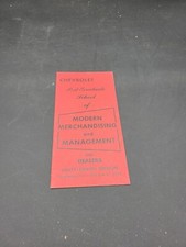 CHEVROLET POST GRADUATE SCHOOL OF MODERN MERCHANDISING PAMPHLET VINTAGE DEALER