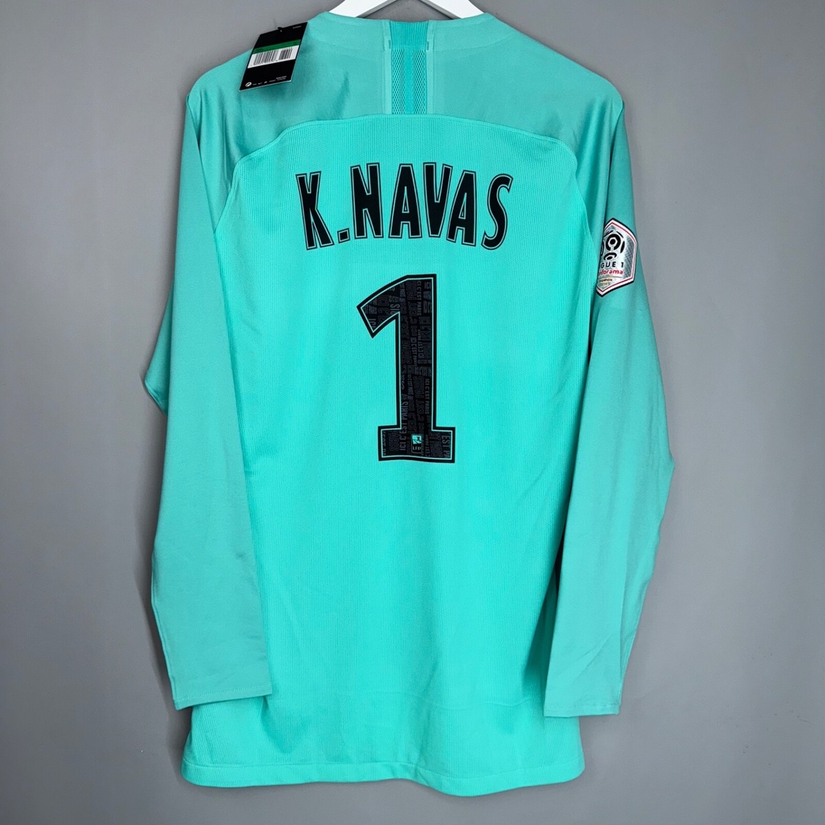 BNWT PSG PARIS SAINT GERMAIN 2019 2020 GOALKEEPER PLAYER ISSUE NIKE  NAVAS #1