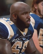 Quinn Ojinnaka Autographed 8x10 Moose St Louis Rams  Free Shipping Rare #4