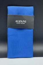 ALFANI Men's 100 Silk Pocket Square Solid Blue MSRP: 35.