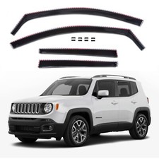 Windabweiser GP Regenabweiser Für Jeep Renegade Ab 2014 4-Tlg Set Schwarz
