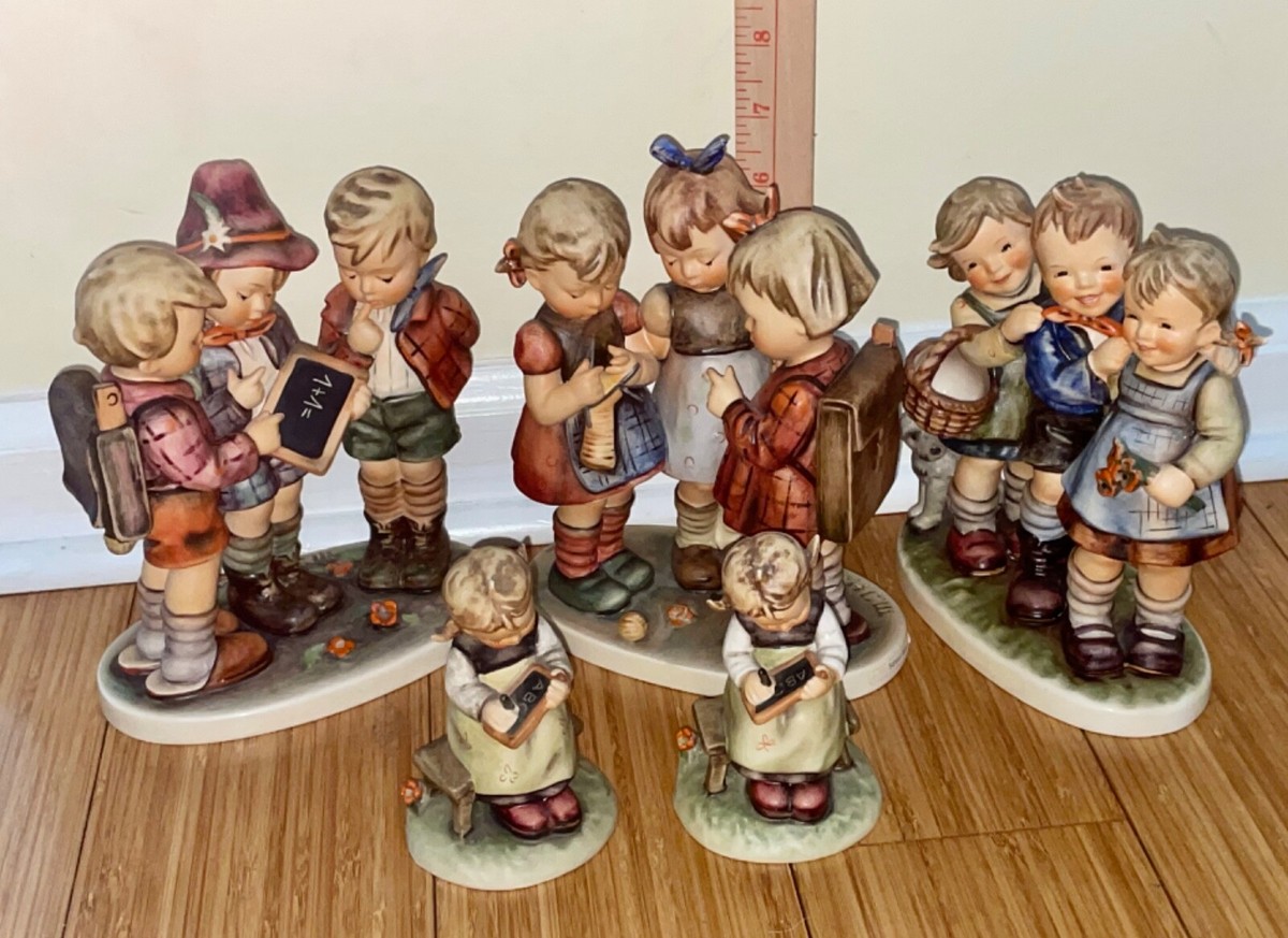 5pcs/3PAIR Hummel goebel LARGE 7” “school Boys+Girls TMK4Leader