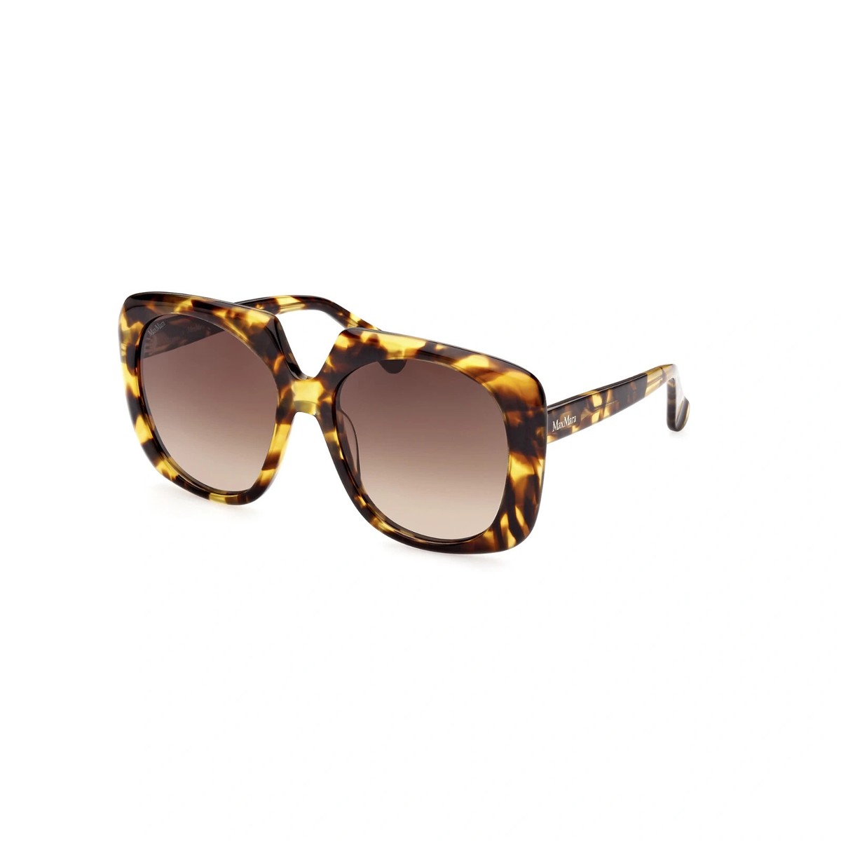 MAX MARA MM0047 53F Yellow Havana Over Size Sunglasses Frame  display picture 1