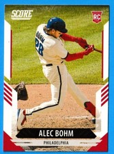 2021 Panini Chronicles Score Baseball Alec Bohm RC #6 Philadelphia Phillies