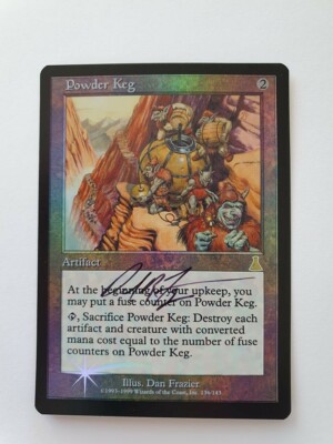 Powder Keg 火薬樽 foil mtg MTG Powder Keg Foil SIGNED Urza's