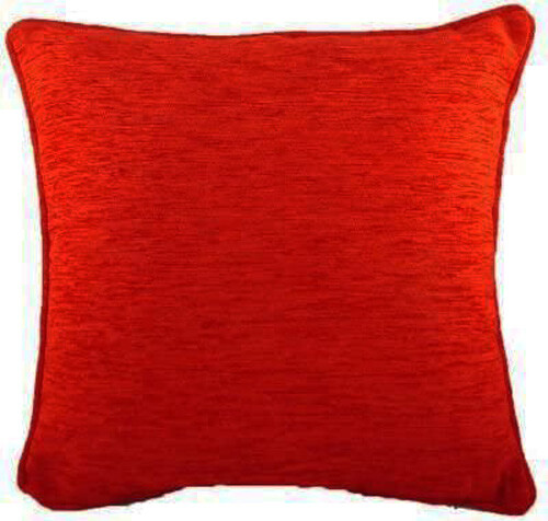 Luxury Plain Chenille Piped Edge 17" Cushions Deep Dye many colours washable - Picture 4 of 19