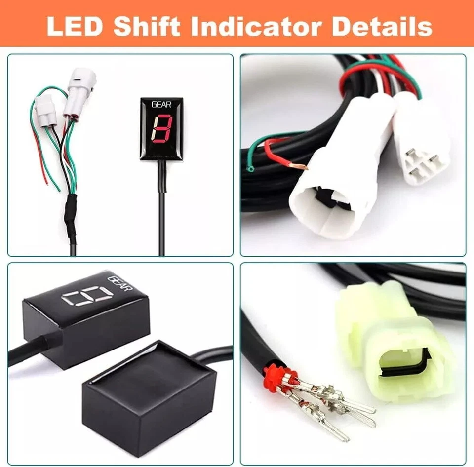 Blue LED Motorcycle Gear Indicator Display for Yamaha Fz6 Fz1 YZF-R6/R1 Wr250r Foto 4 de 4