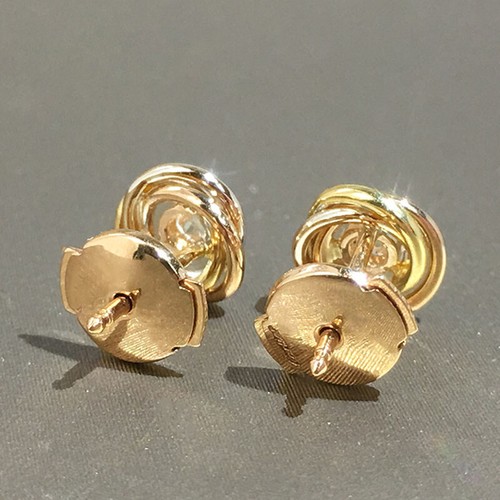 Gorgeous Women 18k Yellow Gold Plated Stud Earrings Cubic Zirconia Jewelry - Picture 5 of 5