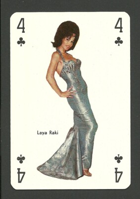 Laya Raki 1963 Scarce Dutch Gum Film Movie Pop Music Pin Up Playing Card