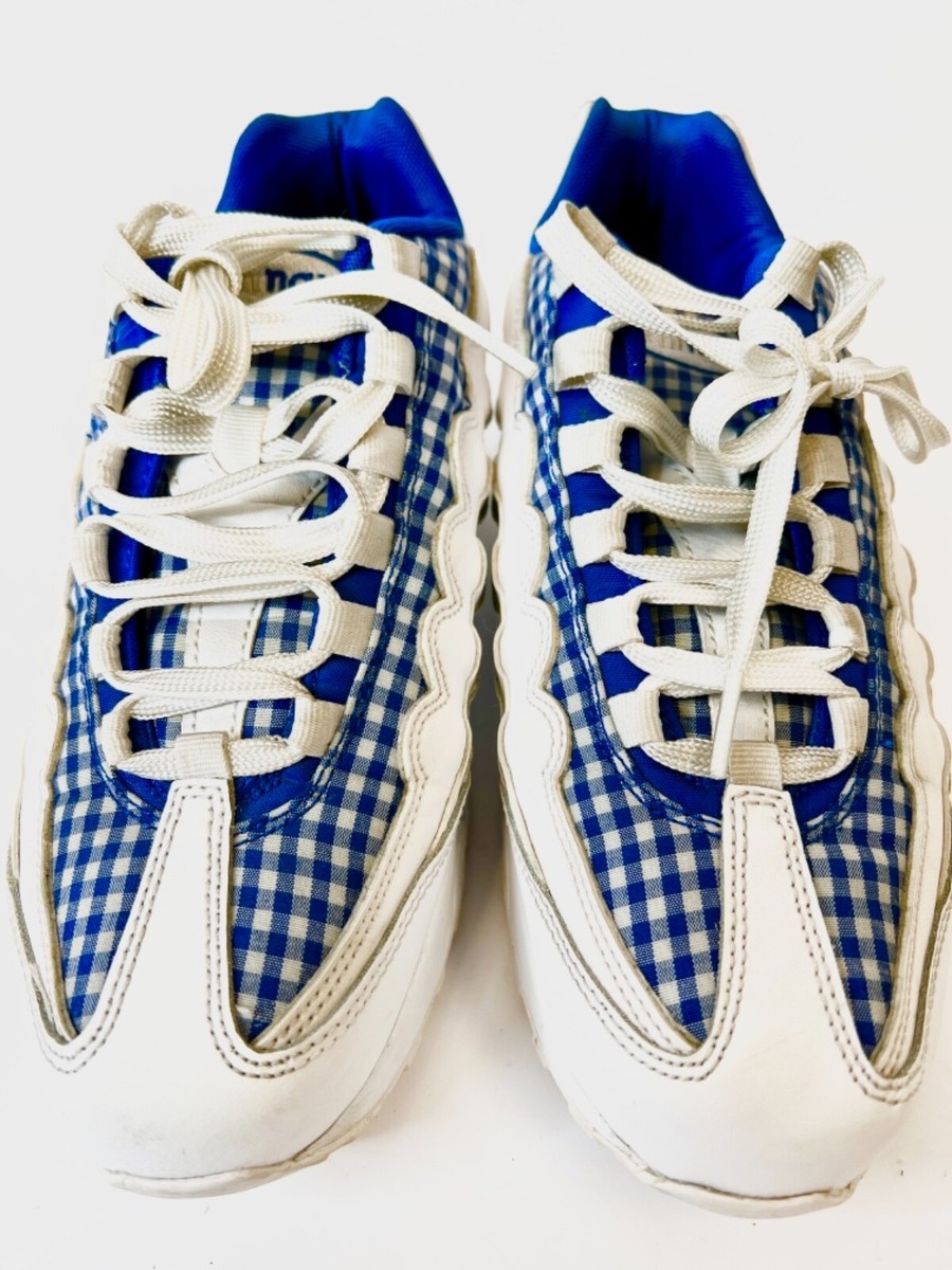 Used Nike air max 95 QS AH3808-101 white blue Size 7Y