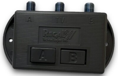 A/B Switch For TV Video Games Coax Cable Antenna Regal Technologies RABS-10