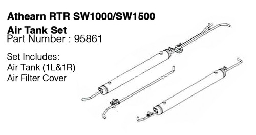 Athearn HO RTR SW1000, SW1500 locomotora parte # 95861 juego de tanque de aire nuevo | Condition: New